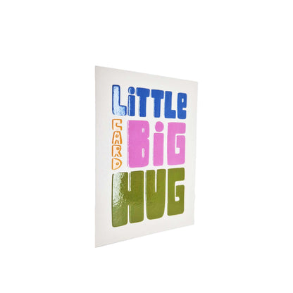 Little Card Big Hug embossed mini card