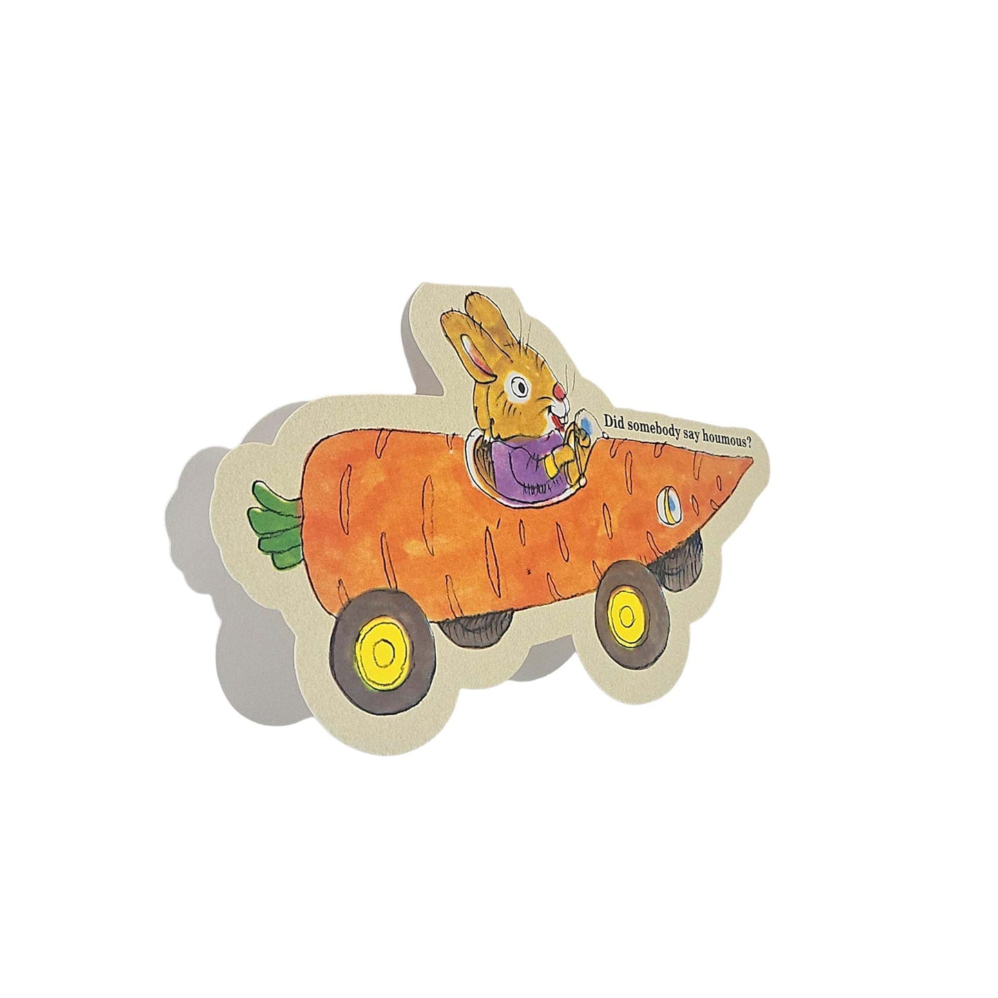 Carrot Bunny Car Richard Scarry Cutout Card