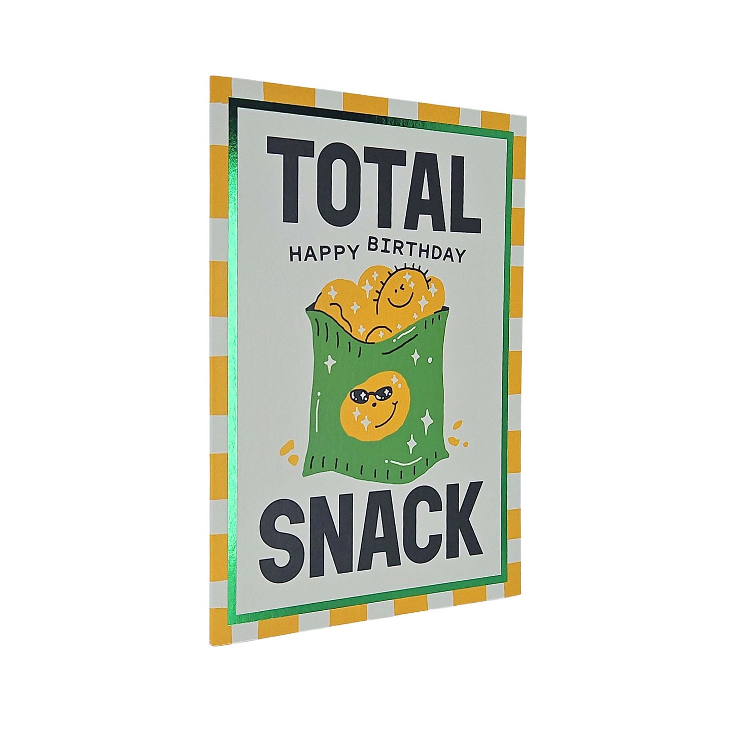 Total Snack Crisps Foiled Birthday Card
