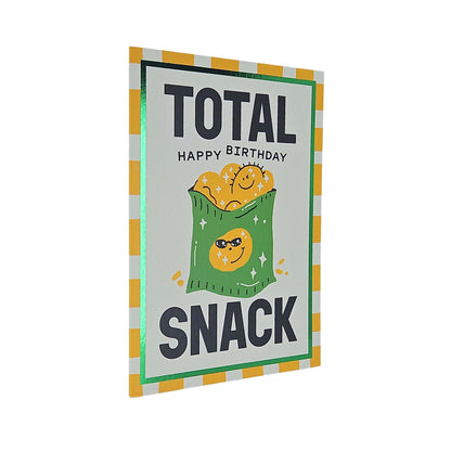 Total Snack Crisps Foiled Birthday Card