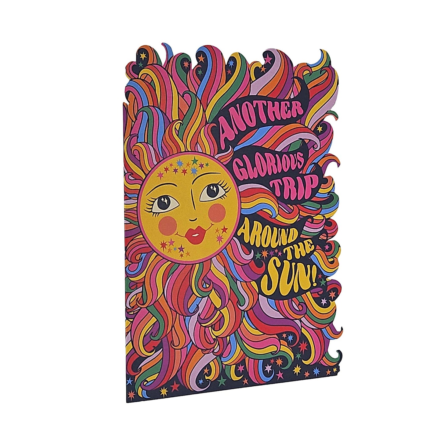 Glorious Trip Around The Sun Cutout Birthday Card