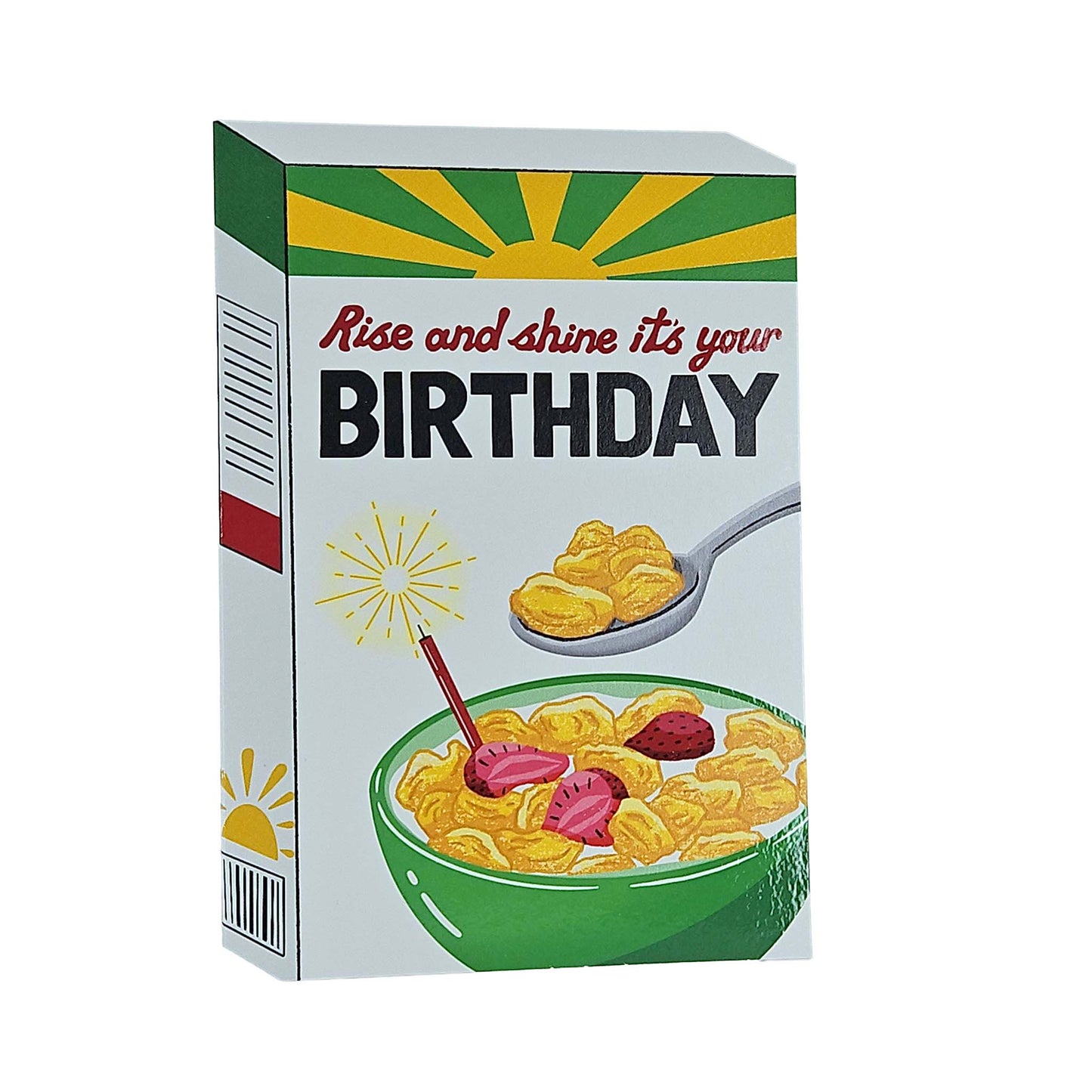 Rise and Shine Cereal Spot Gloss Birthday Card