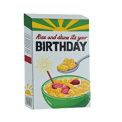 Rise and Shine Cereal Spot Gloss Birthday Card