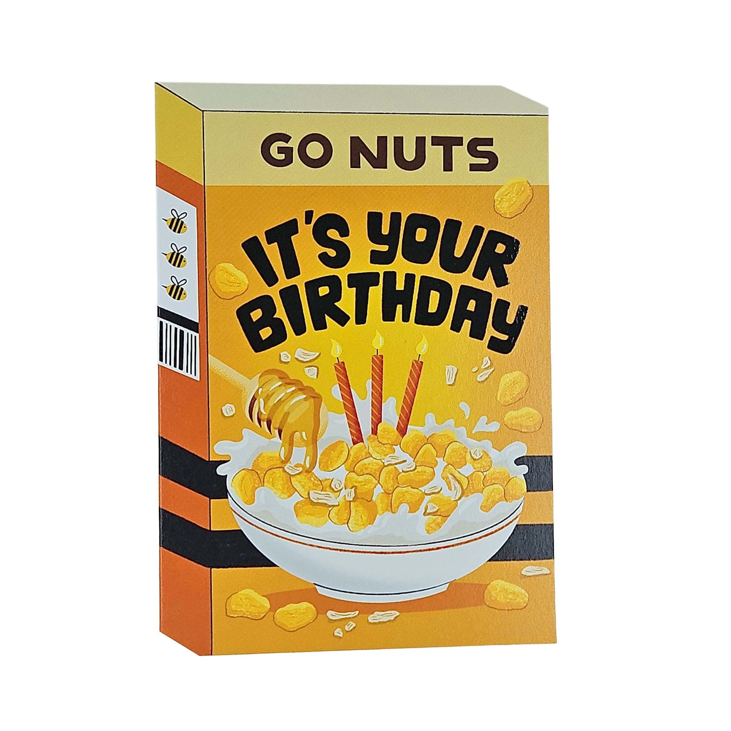 Go Nuts Cereal Spot Gloss Birthday Card