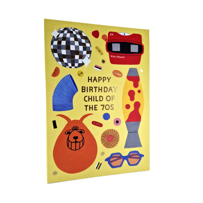 Child Of The 70s Gold Foiled Birthday Card