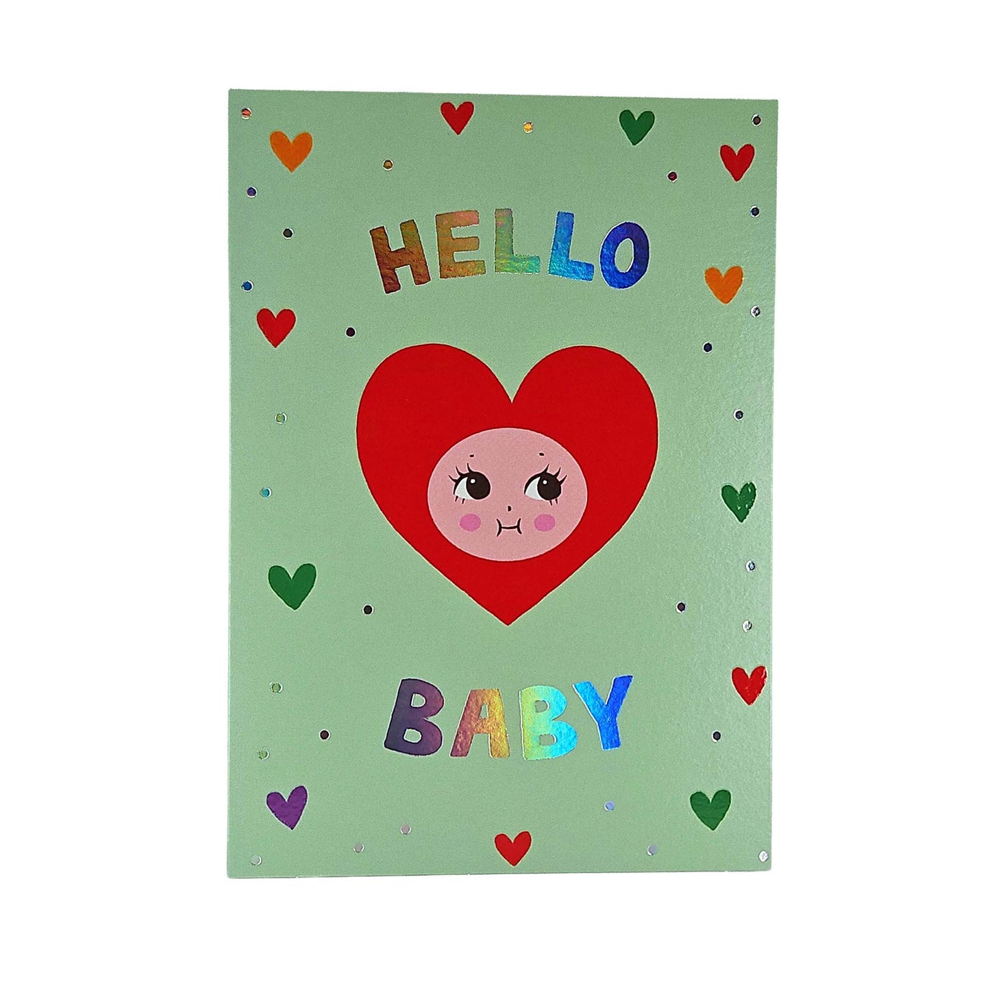 Hello Baby Heart New Baby Card