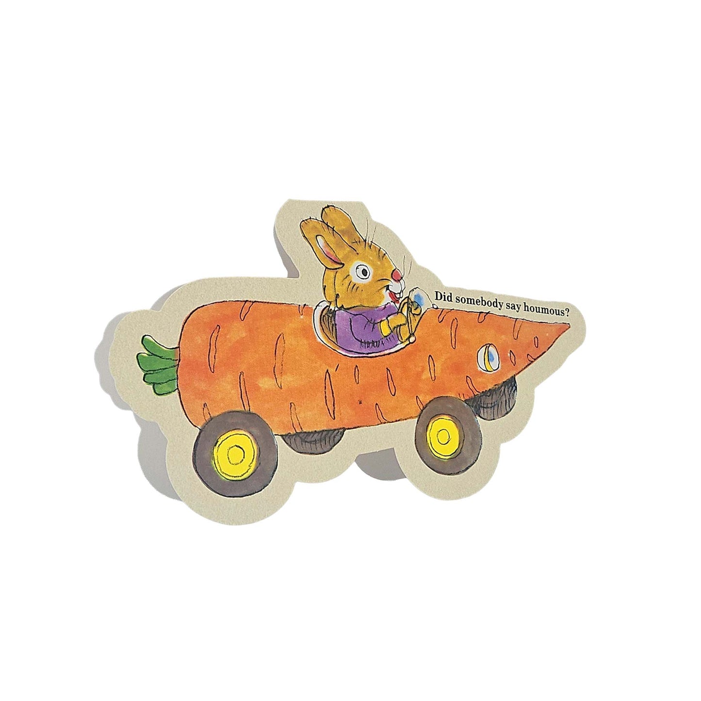 Carrot Bunny Car Richard Scarry Cutout Card