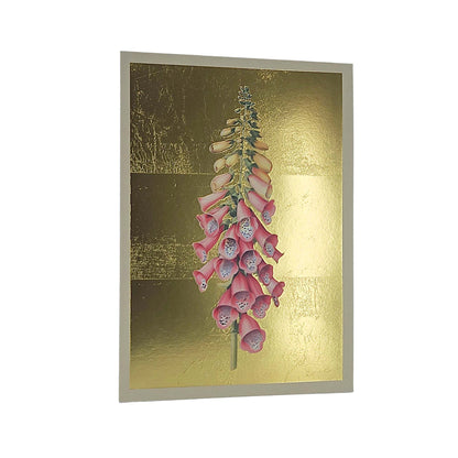Foxglove Gold Foiled Art Card