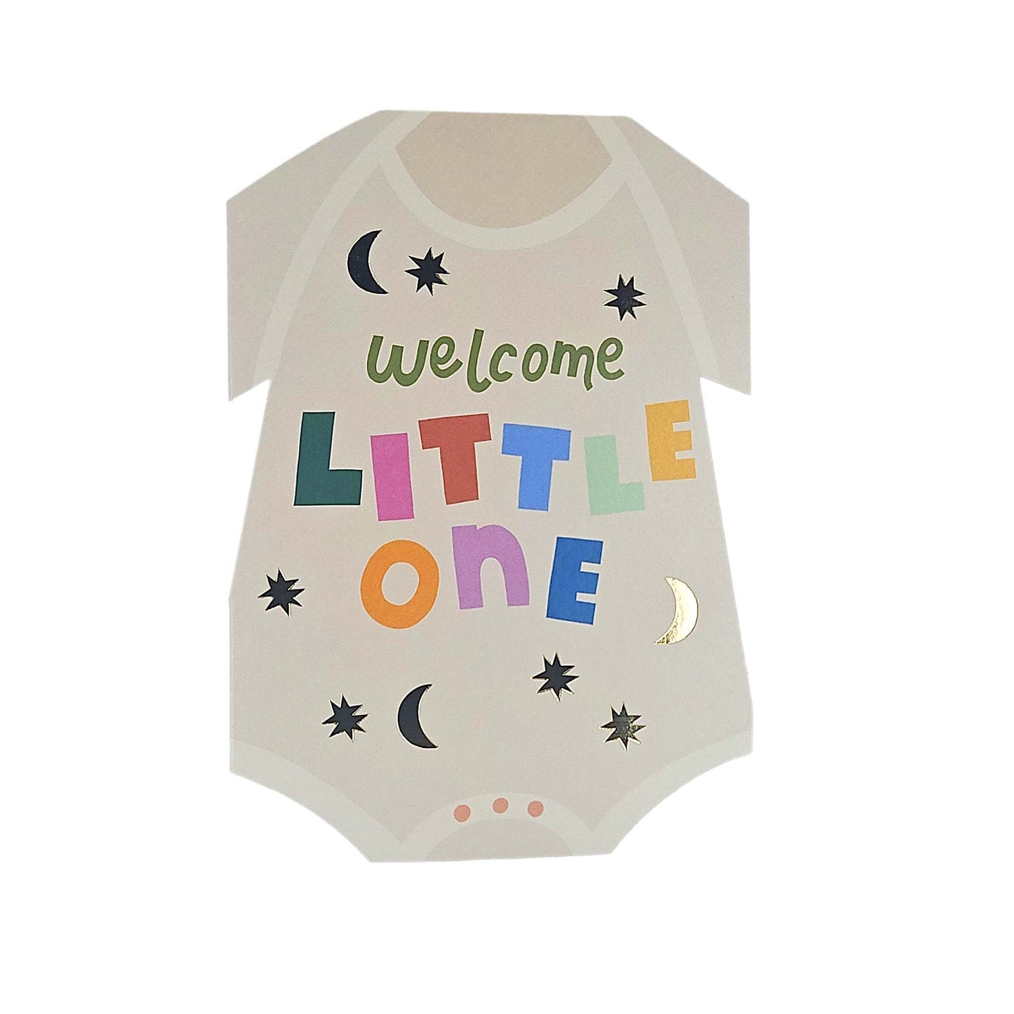 Welcome Little One Baby Grow Cutout New Baby Card