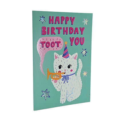 Happy Birthday Toot You Cat Birthday Card