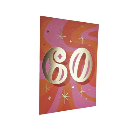 Gold Foiled 60th Birthday Card