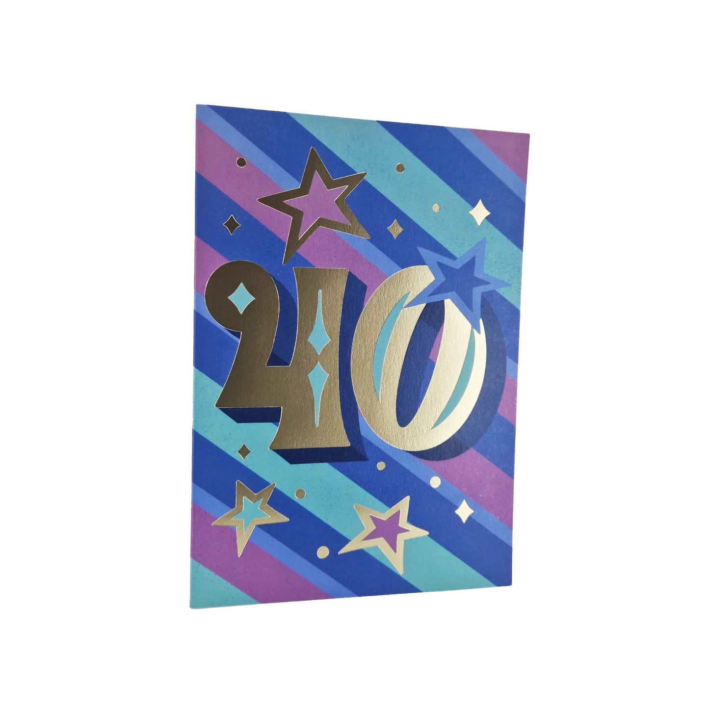 Gold Foiled 40th Birthday Card