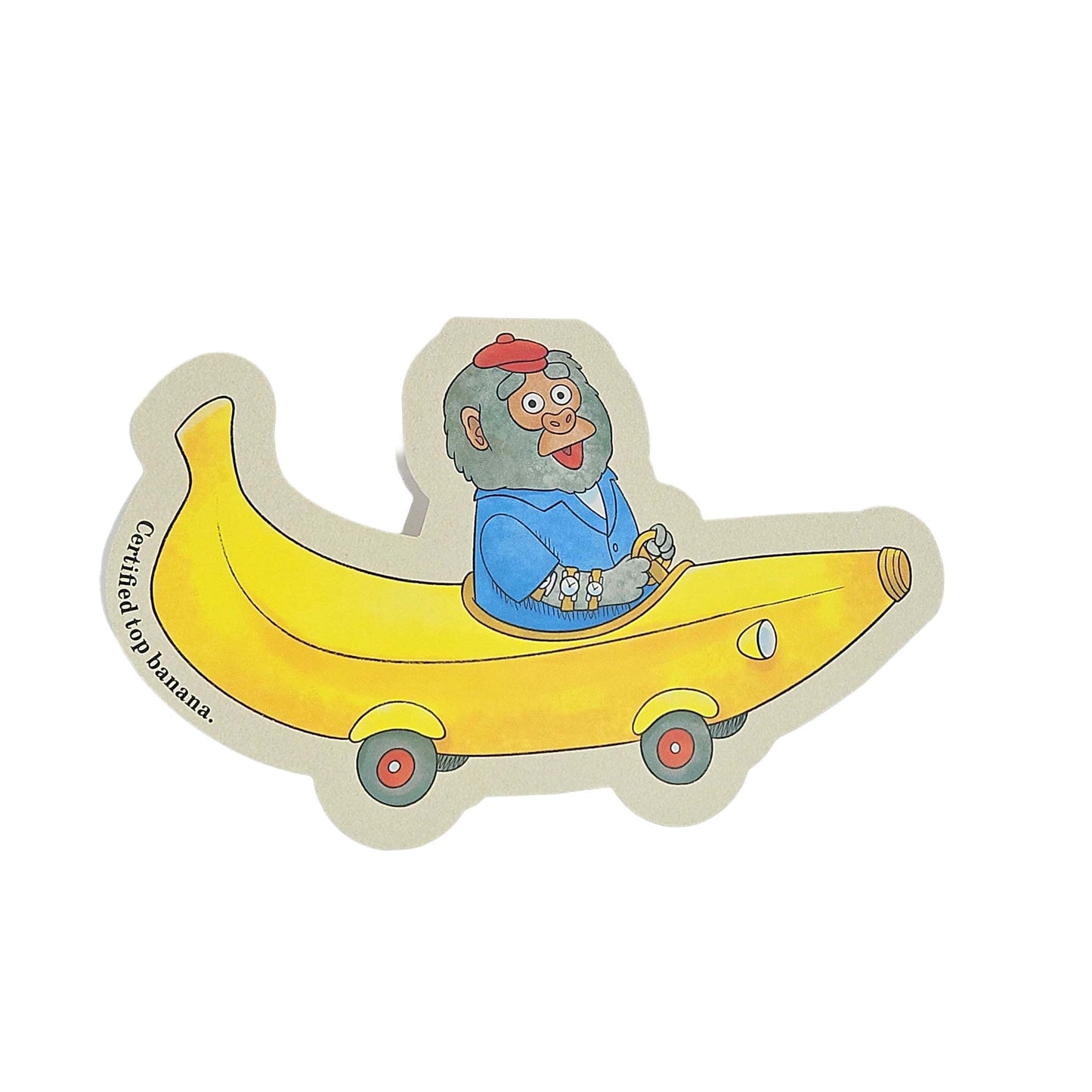 Bananas Gorilla Car Richard Scarry Cutout Card