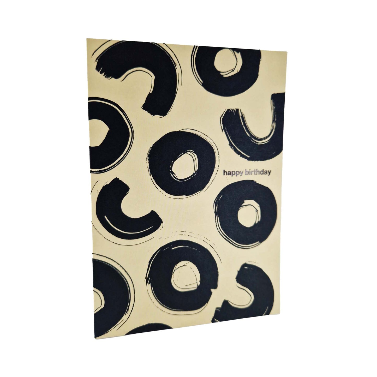 Happy Birthday Abstract Circles Foiled Birthday Card