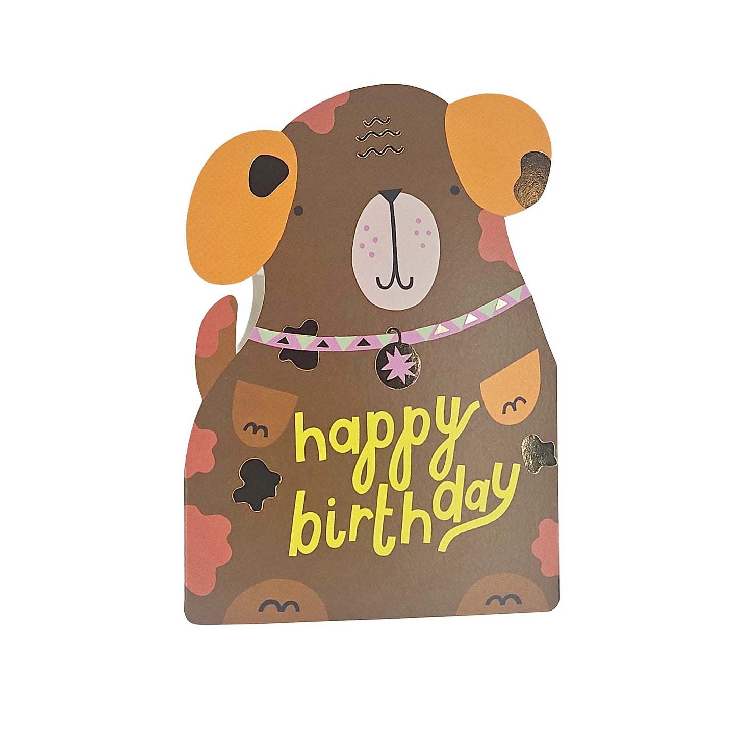Happy Birthday Dog Cutout Birthday Card