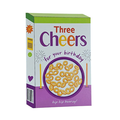 Three Cheers Cereal Spot Gloss Birthday Card