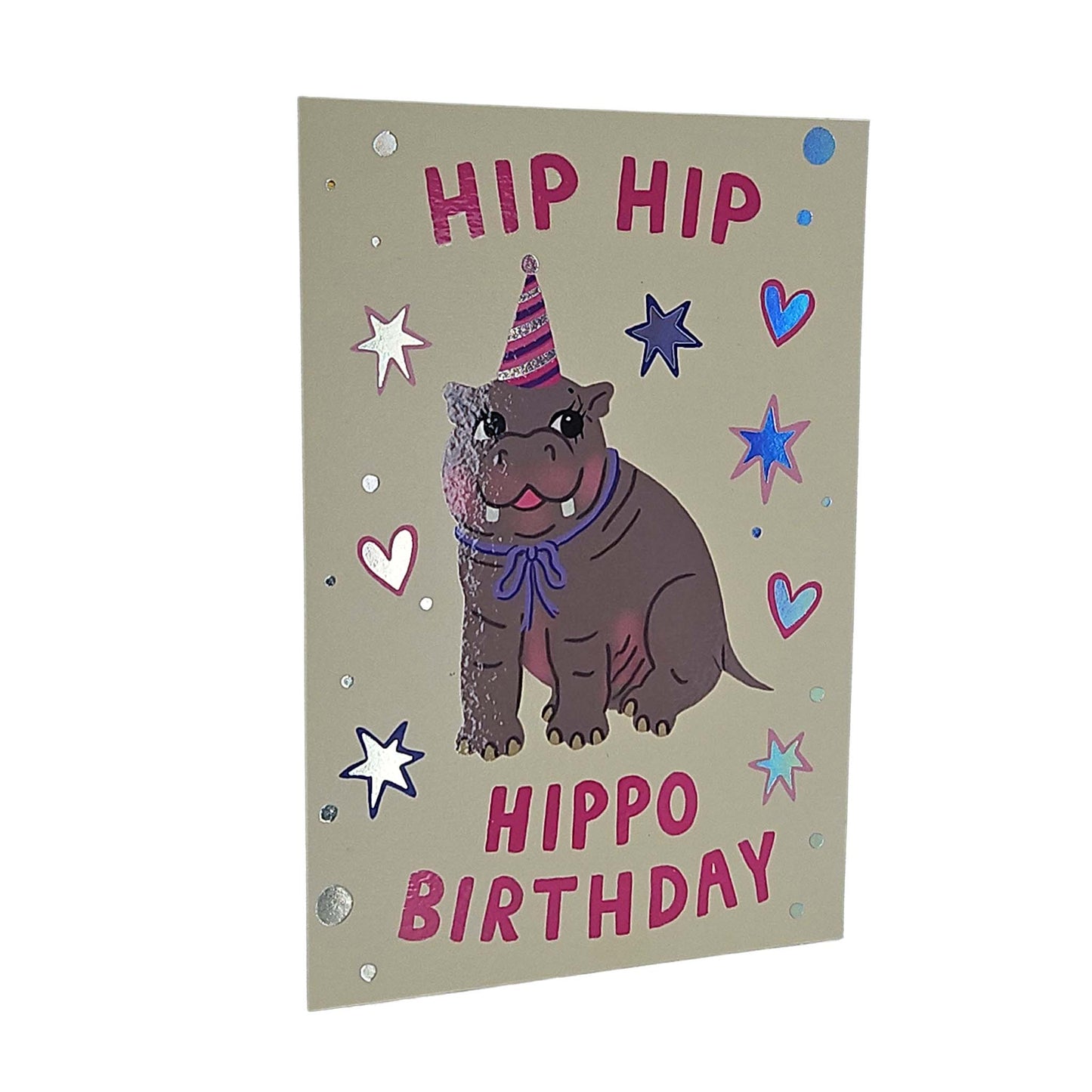 Hip Hip Hippo Birthday Card
