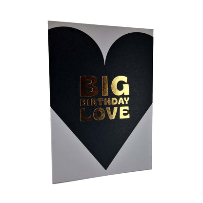 Big Birthday Love Black & Gold Foiled Birthday Card