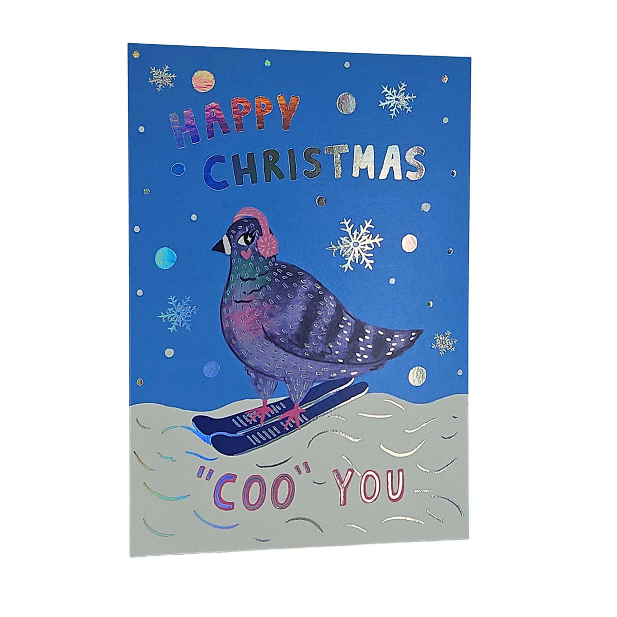 Happy Christmas Coo You Pigeon Christmas Card