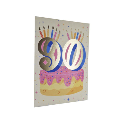 Gold Foiled 90th Birthday Card