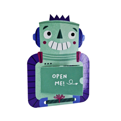 Robot Die Cut Kids Birthday Card