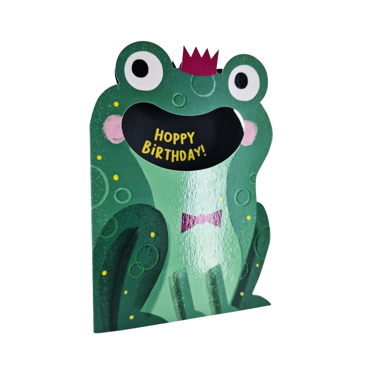 Hoppy Birthday Frog Die Cut Kids Birthday Card