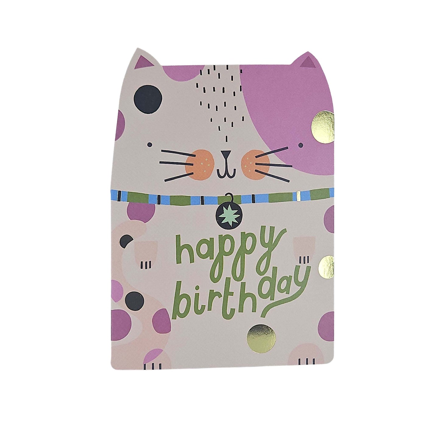 Happy Birthday Cat Cutout Birthday Card