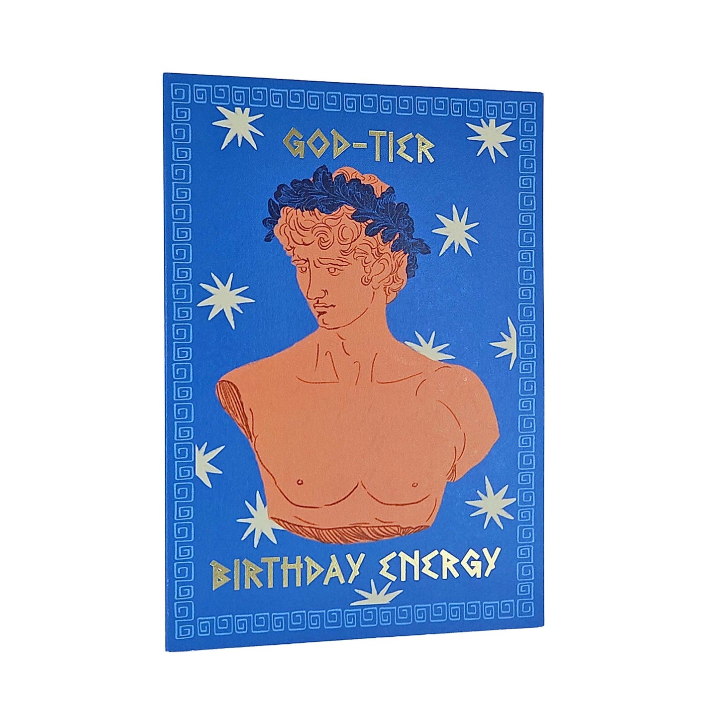 God Tier Birthday Energy Greek God Gold Foiled Birthday Card