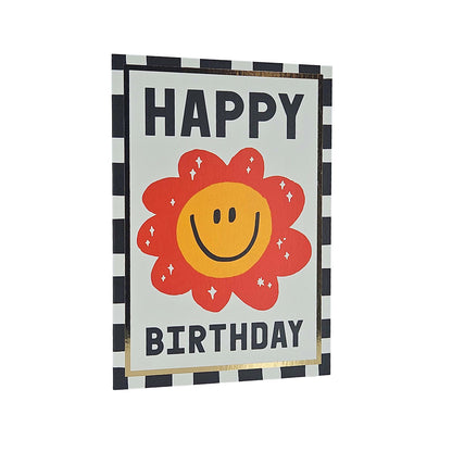Happy Birthday Smiling Flower Birthday Card