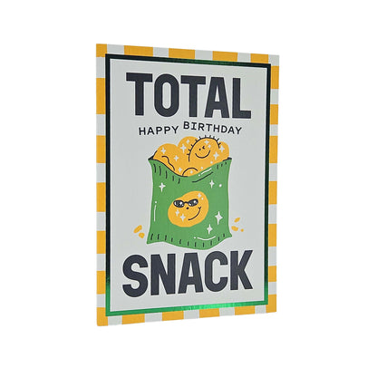 Total Snack Crisps Foiled Birthday Card