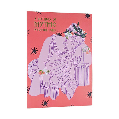 Mythic Proportions Greek Goddess Gold Foiled Birthday Card