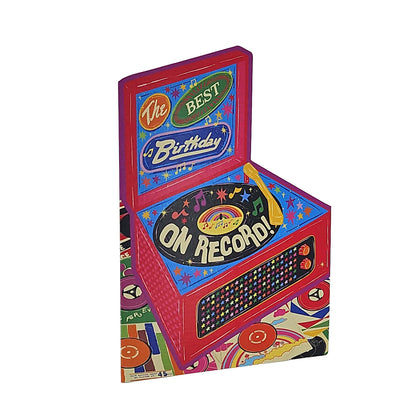 Best Birthday Vinyl Record Player Cutout Birthday Card