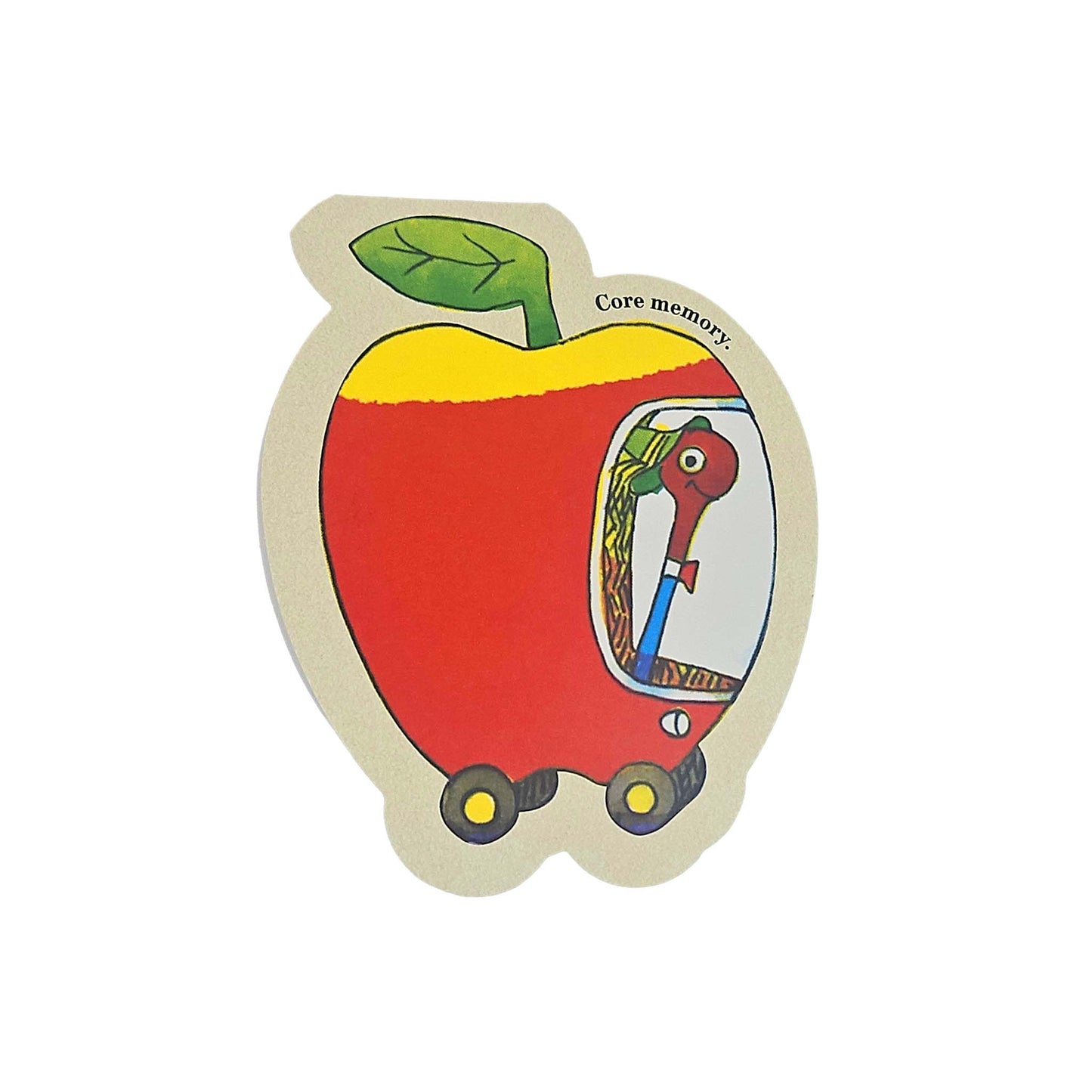 Lowly Worm Apple Car Richard Scarry Cutout Card