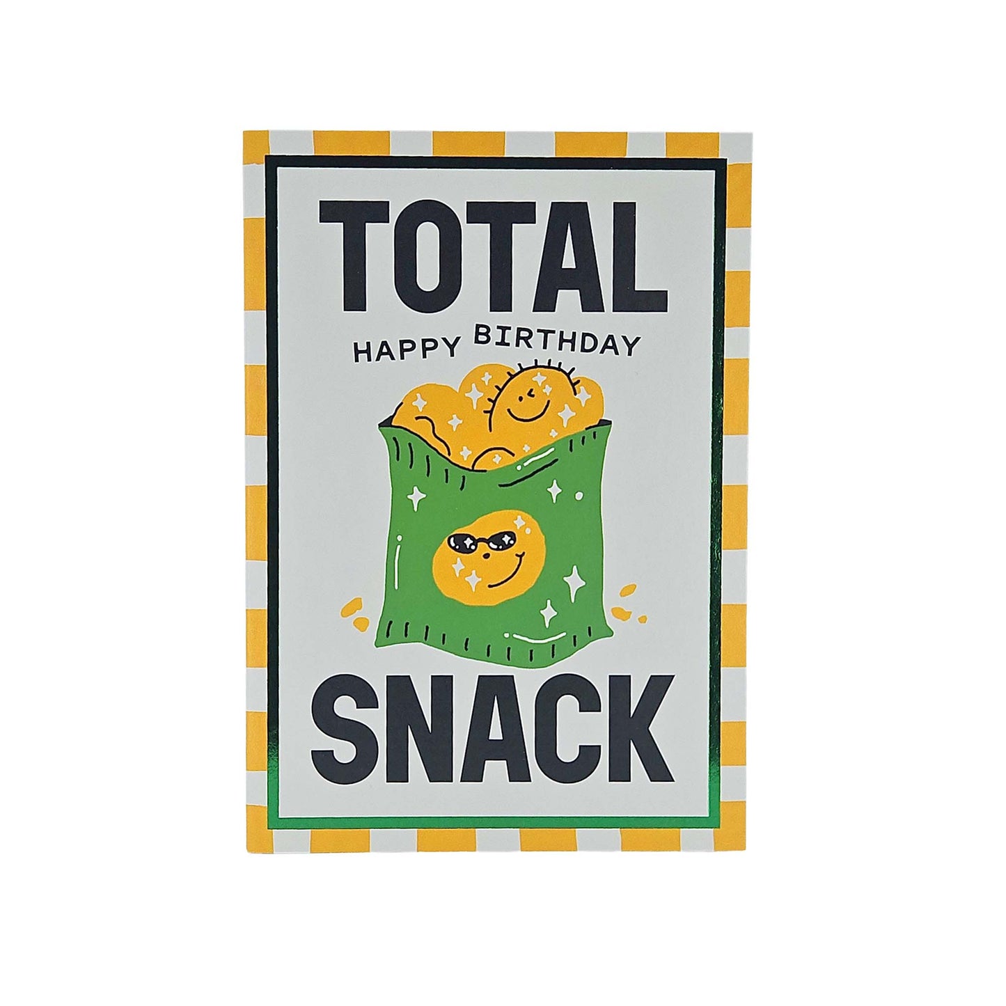 Total Snack Crisps Foiled Birthday Card