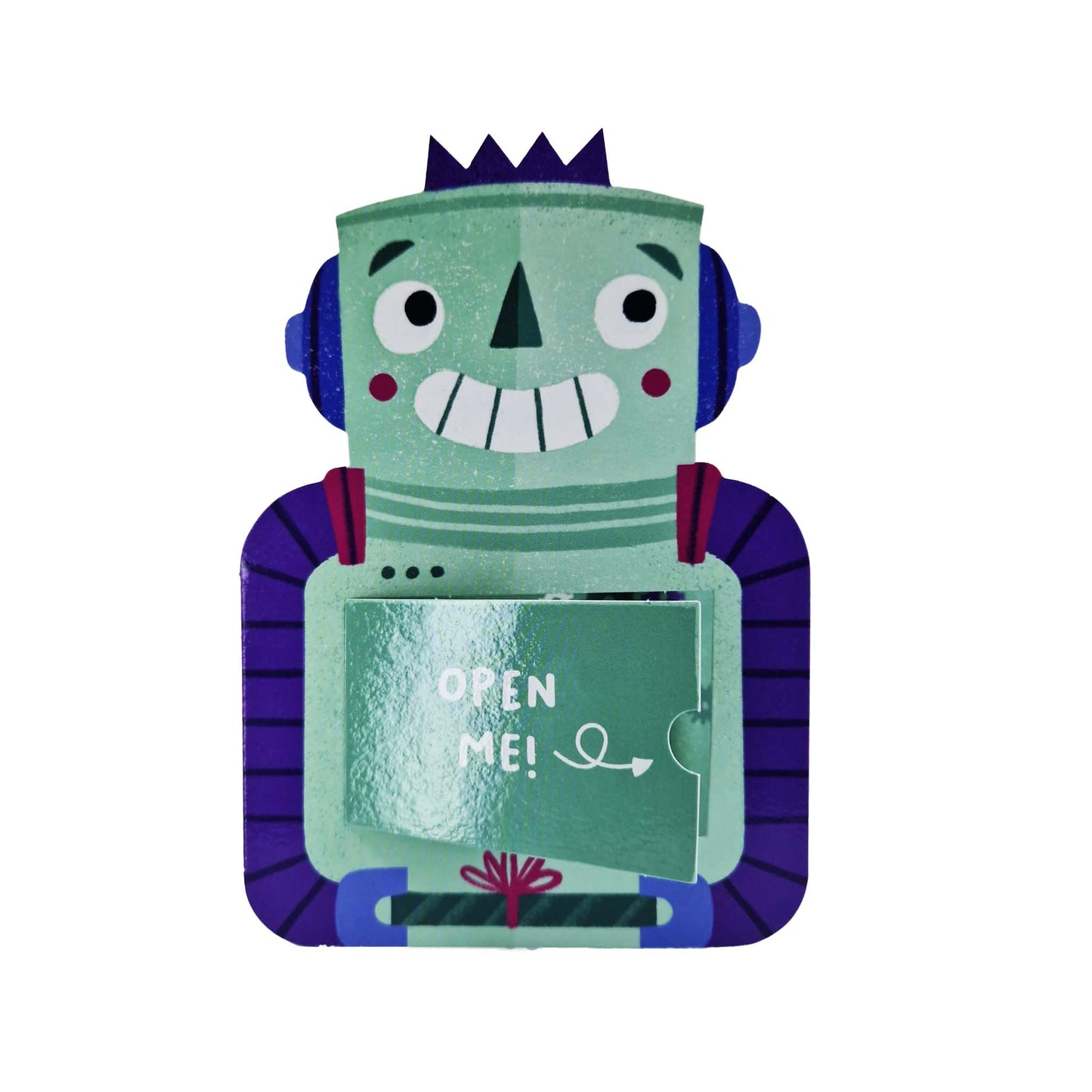 Robot Die Cut Kids Birthday Card