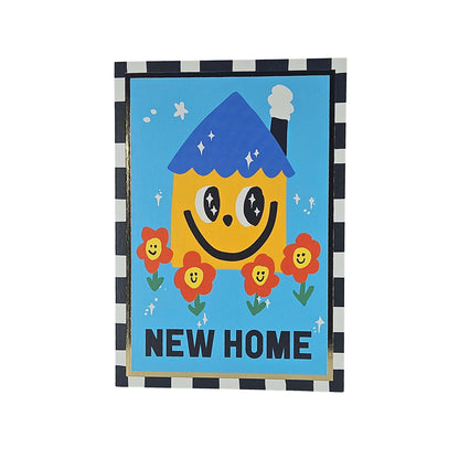 Smiling Home Foiled New Home Card