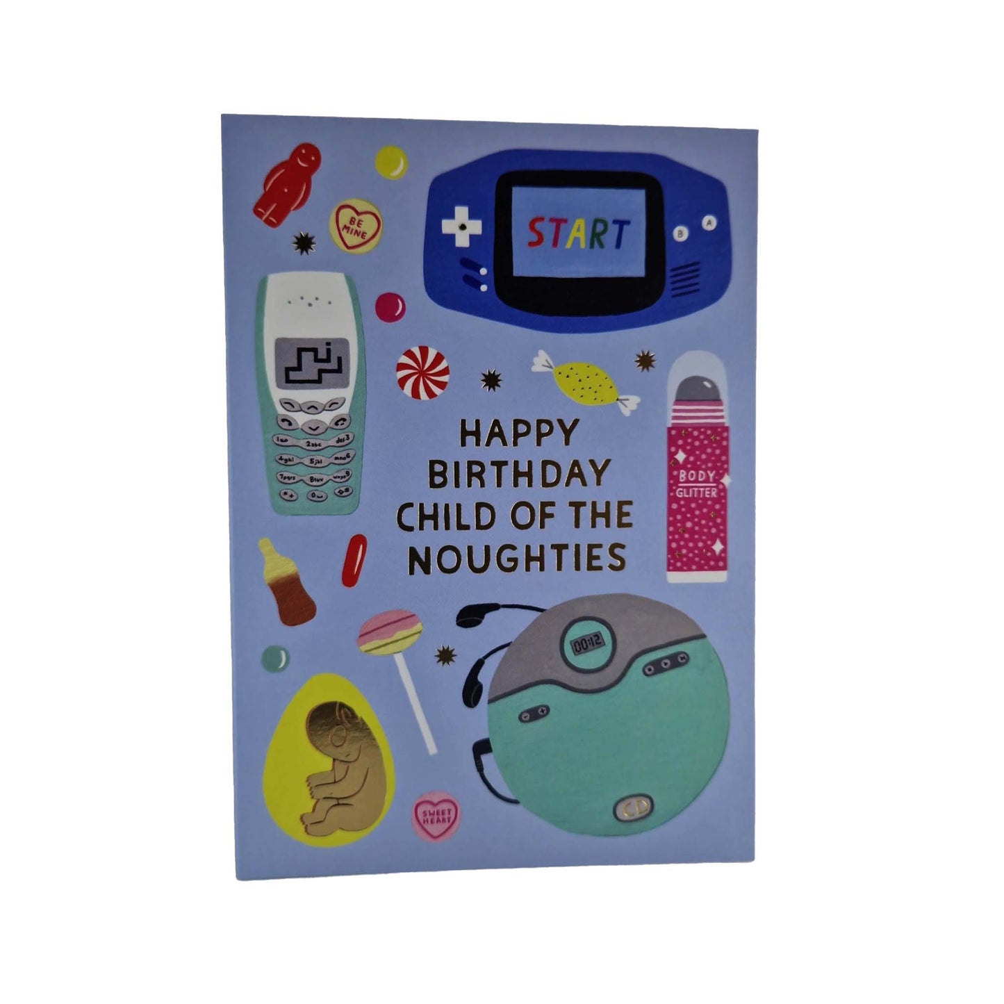 Child Of The 00s Gold Foiled Birthday Card