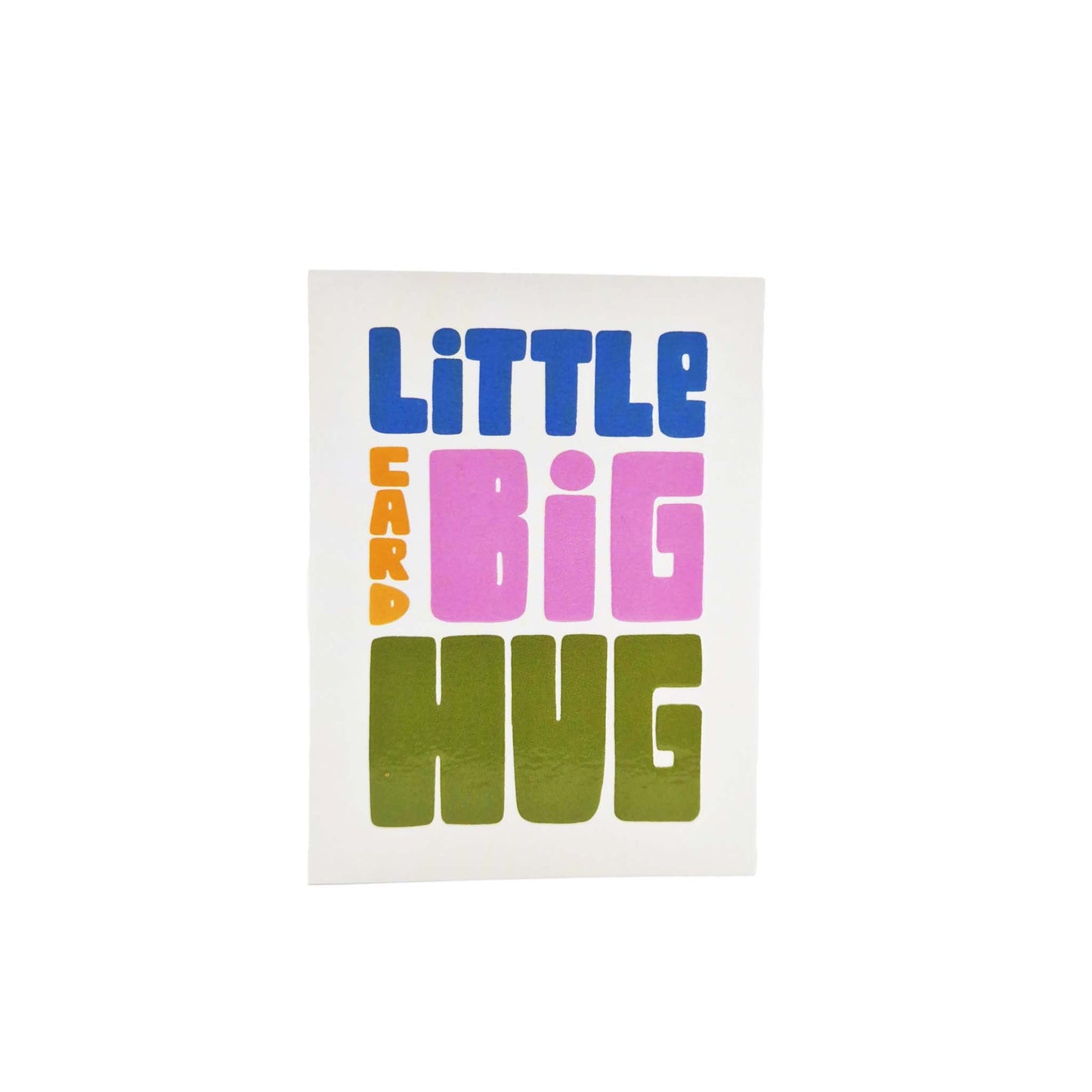 Little Card Big Hug embossed mini card