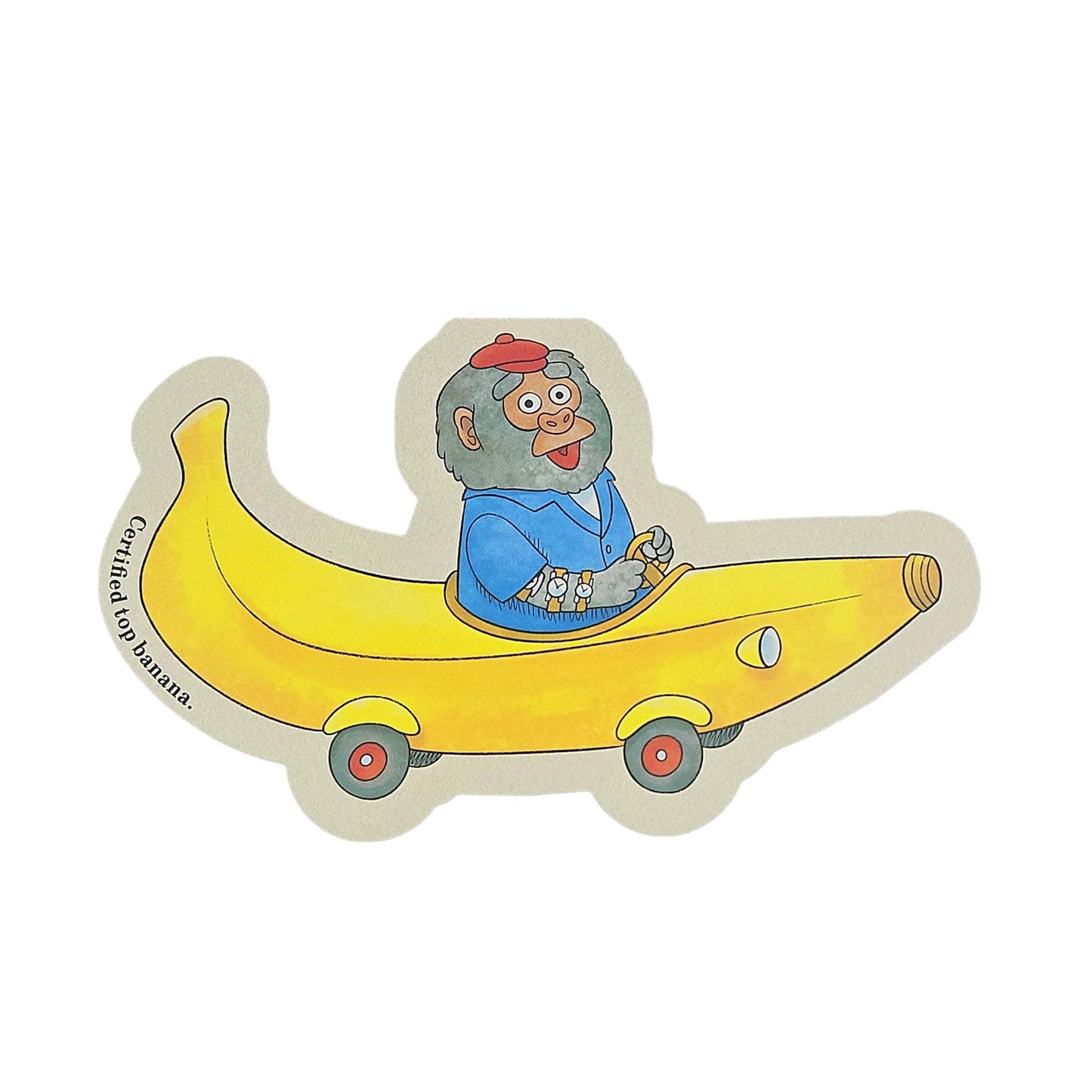 Bananas Gorilla Car Richard Scarry Cutout Card