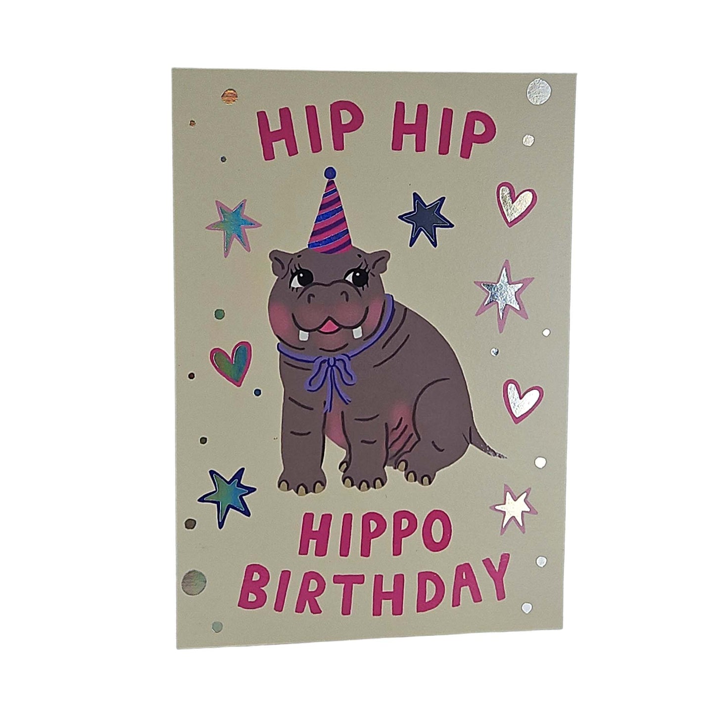 Hip Hip Hippo Birthday Card