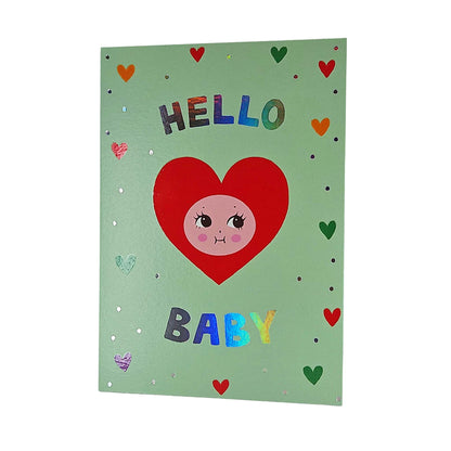 Hello Baby Heart New Baby Card