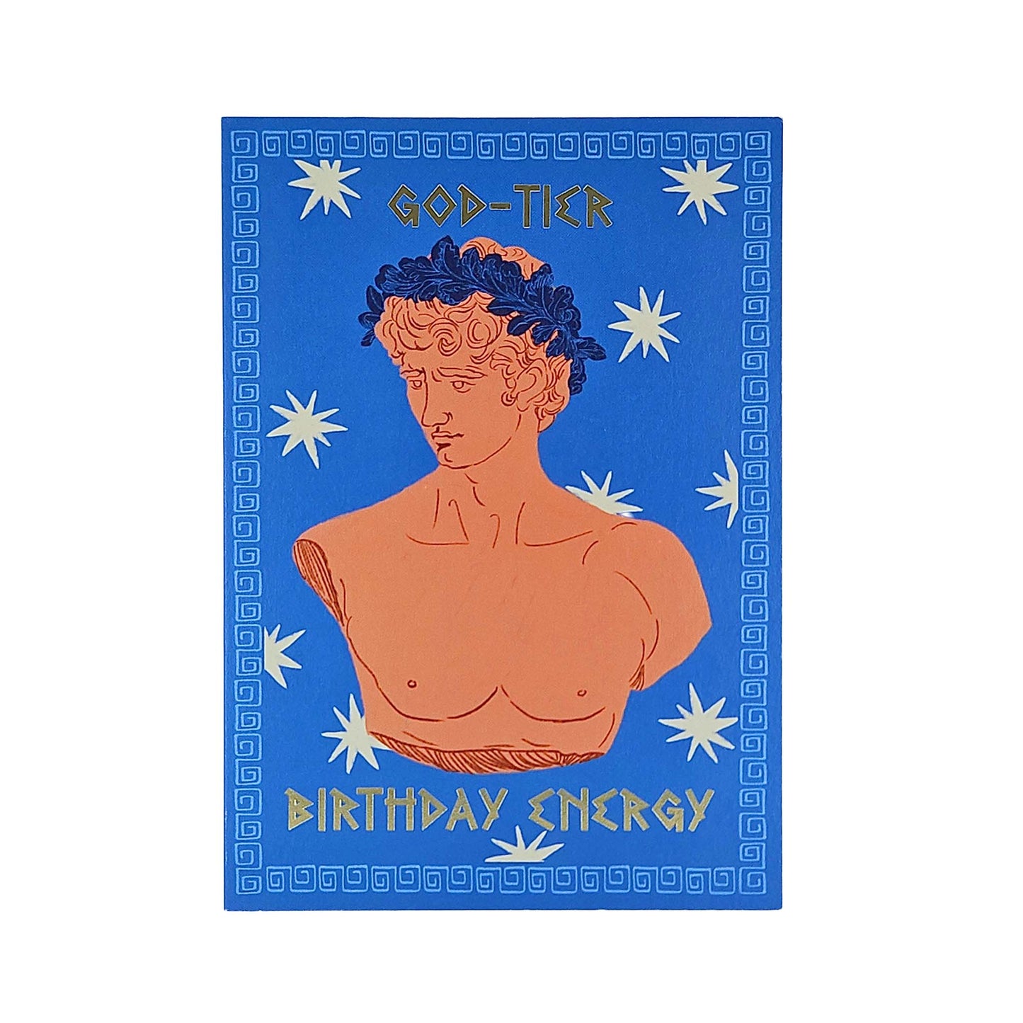 God Tier Birthday Energy Greek God Gold Foiled Birthday Card