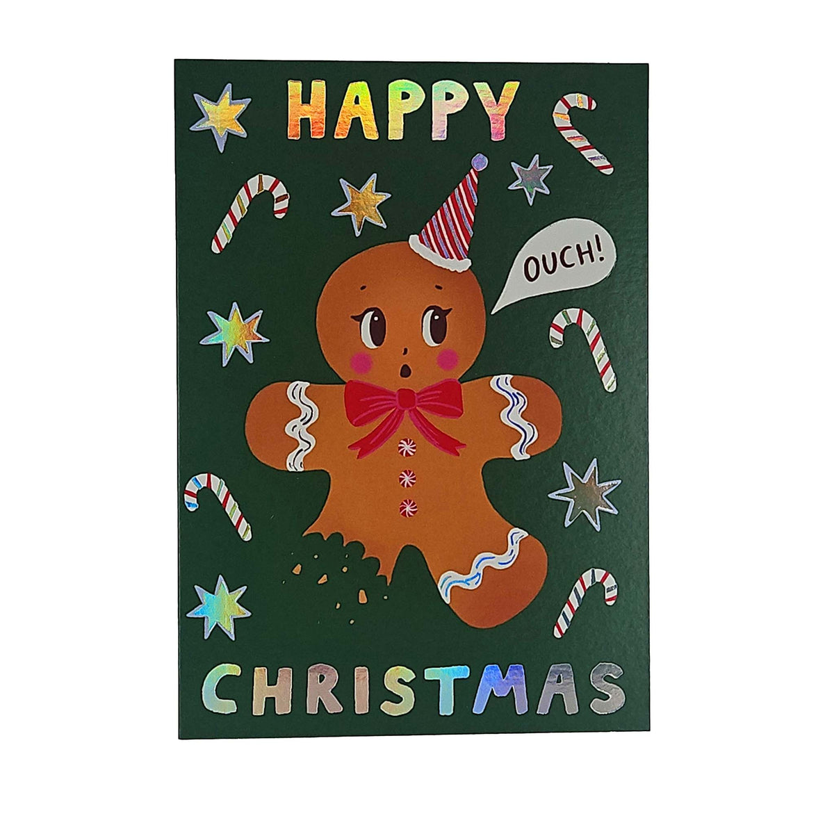 Happy Christmas Gingerbread Man Christmas Card
