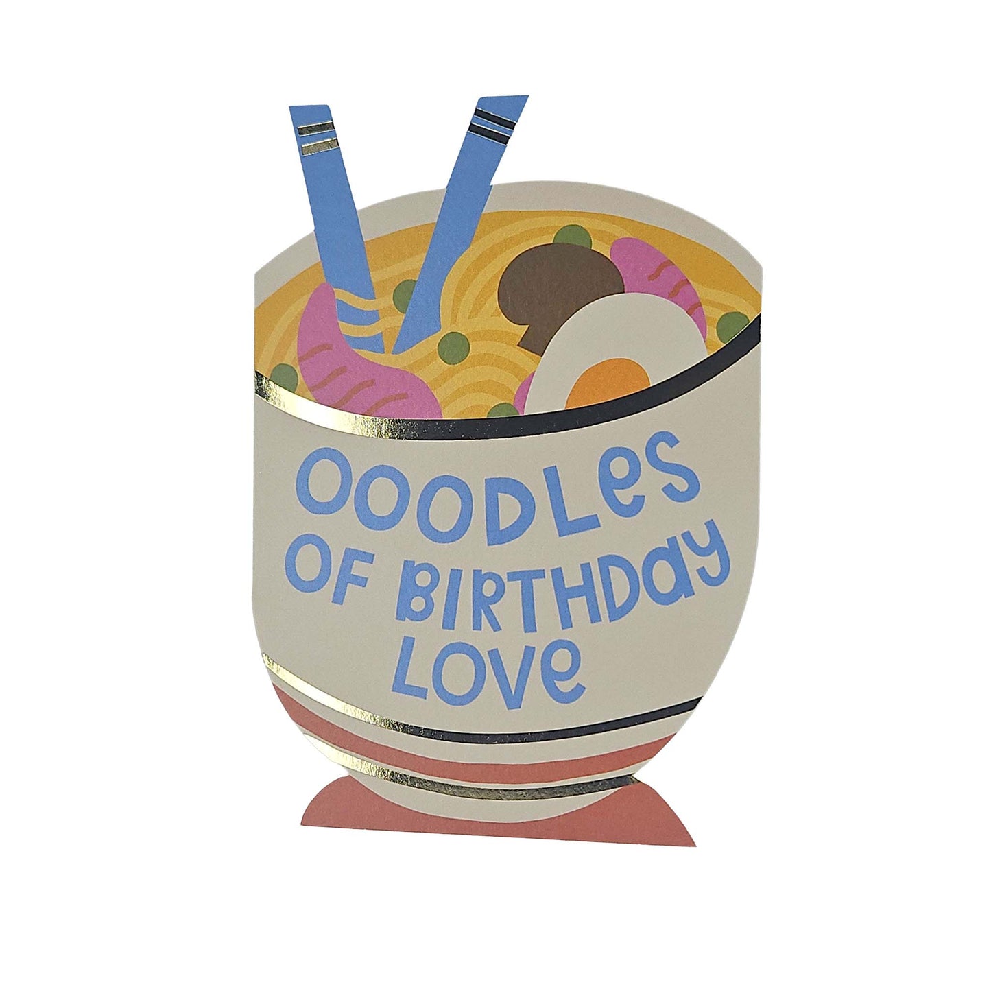 Oodles of Birthday Love Noodles Cutout Birthday Card