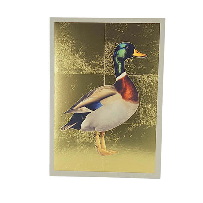 Mallard Duck Gold Foiled Art Card