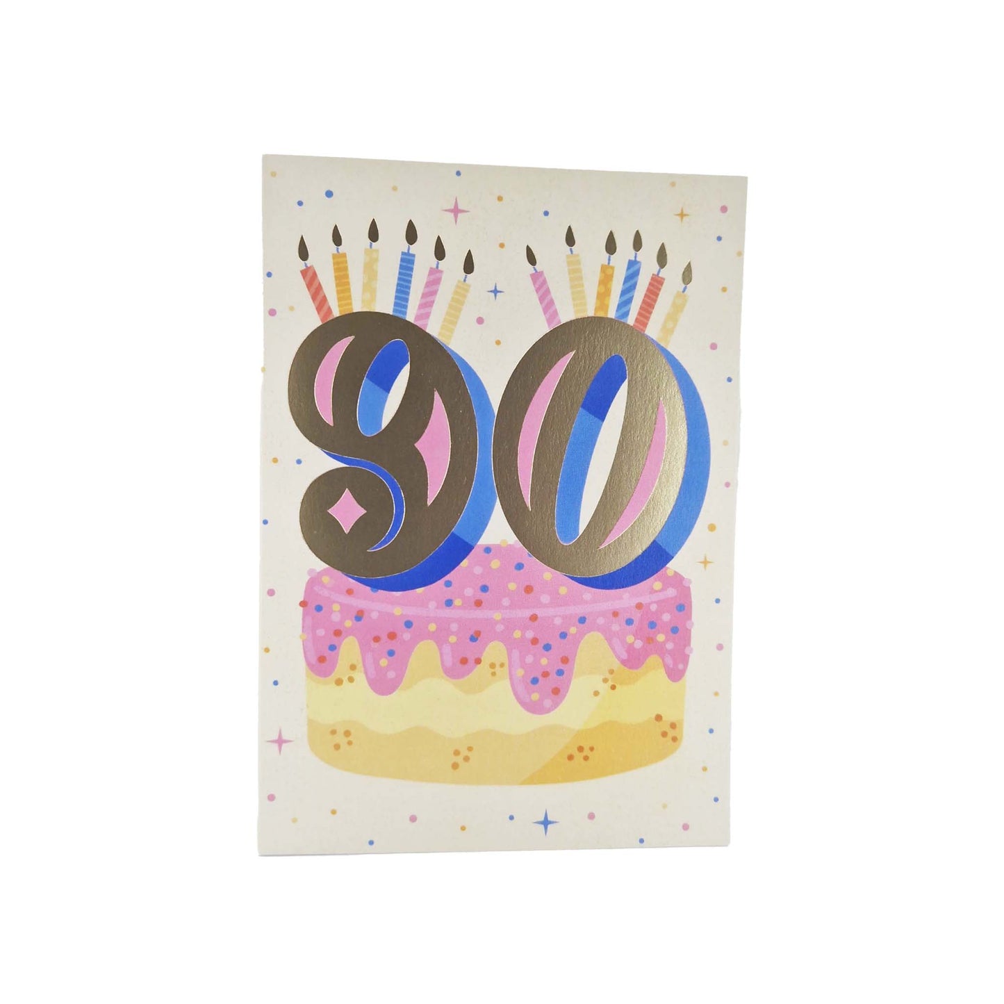 Gold Foiled 90th Birthday Card