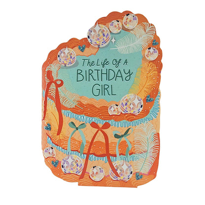 The Life of a Birthday Girl 'Taylor Made' Sparkly Cutout Cake Birthday Card