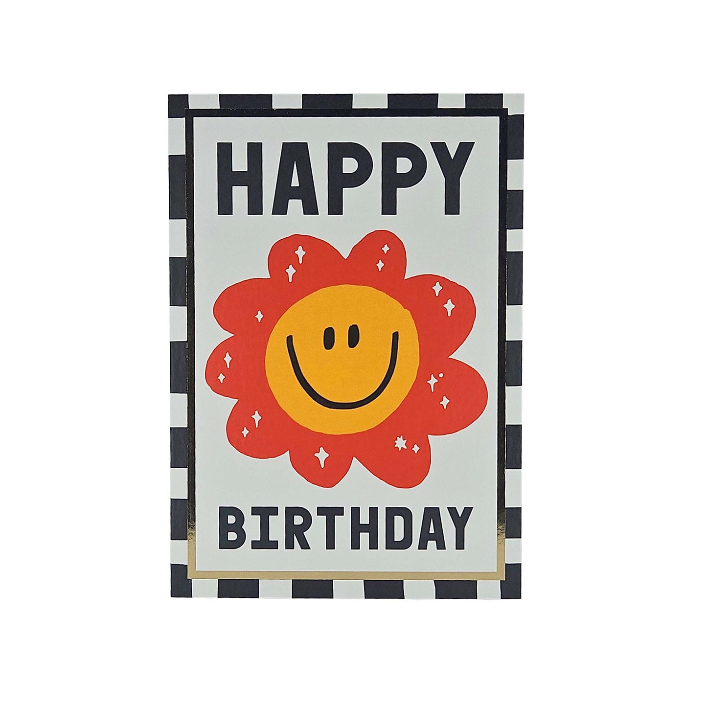 Happy Birthday Smiling Flower Birthday Card