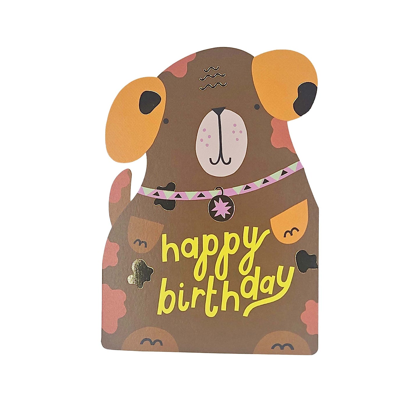 Happy Birthday Dog Cutout Birthday Card