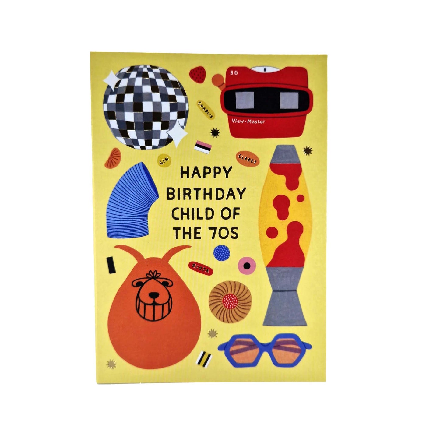 Child Of The 70s Gold Foiled Birthday Card